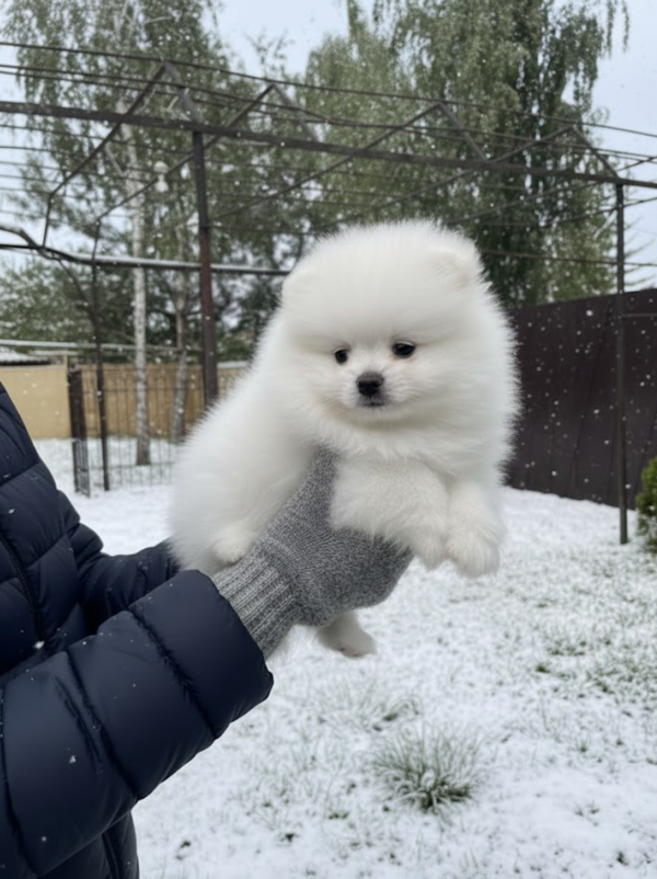 мини шпиц белый